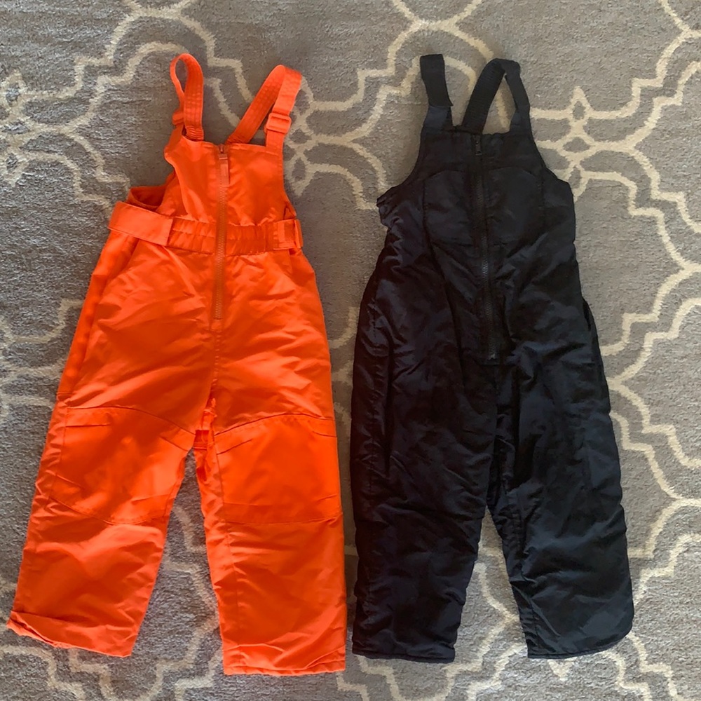 Two Pair of Toddler 3T Snowbibs for Skiing or Snowboarding